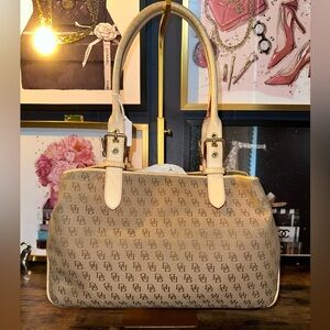 Dooney & Bourke Beige Monogram Satchel